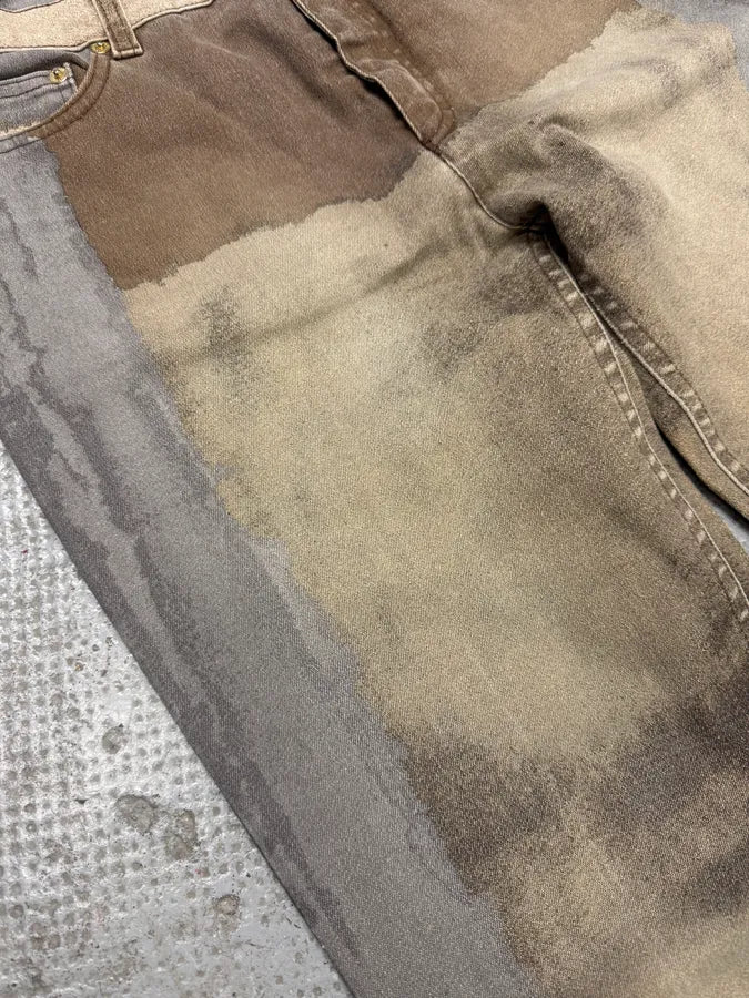 FW2001 Roberto Cavalli Brown Autumn Forest Wood Pants (S) pcZiyCW 12