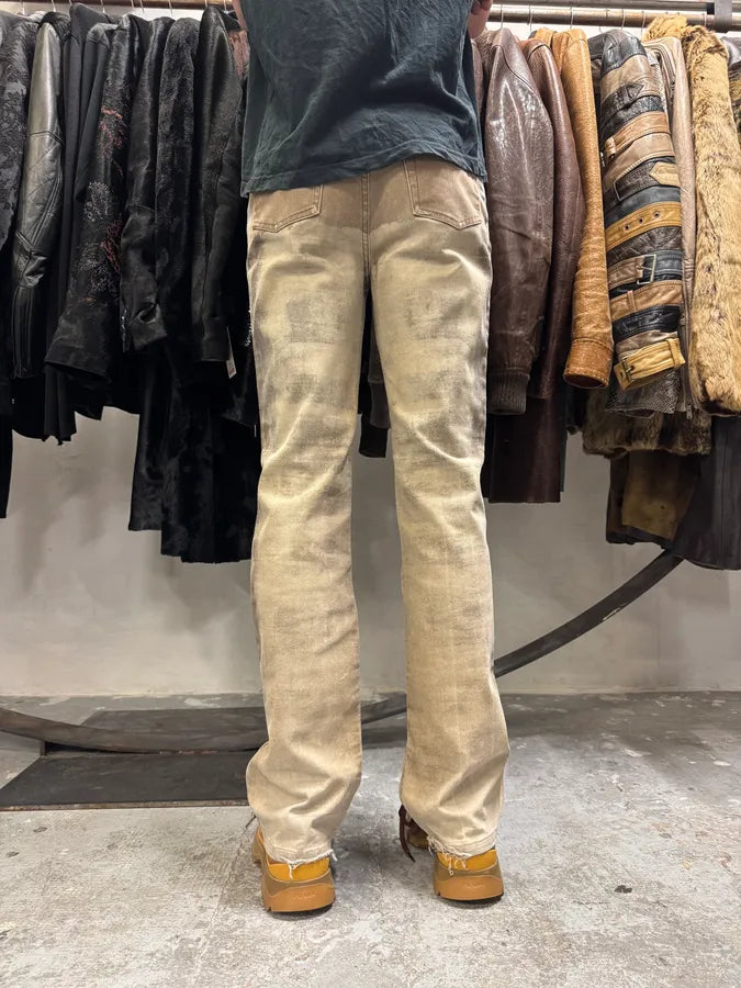 FW2001 Roberto Cavalli Brown Autumn Forest Wood Pants (S) pcZiyCW 3