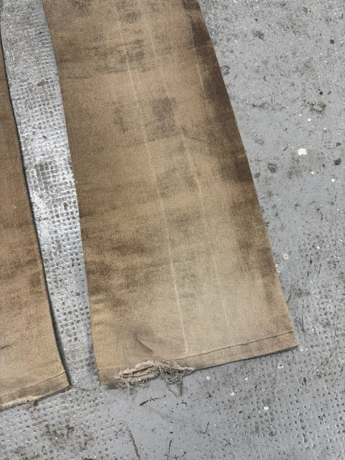 FW2001 Roberto Cavalli Brown Autumn Forest Wood Pants (S) pcZiyCW 7