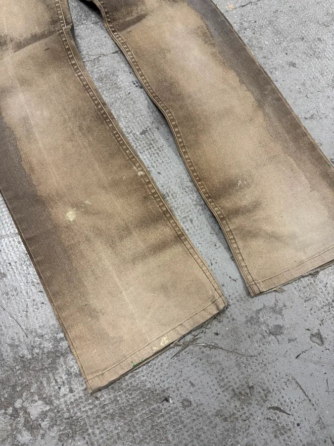 FW2001 Roberto Cavalli Brown Autumn Forest Wood Pants (S) pcZiyCW 8