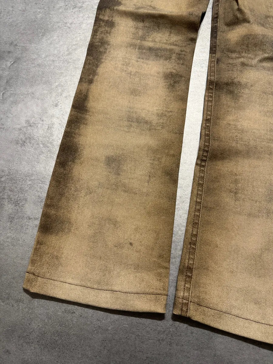 FW2001 Roberto Cavalli Brown Autumn Forest Wood Pants (XS) 7