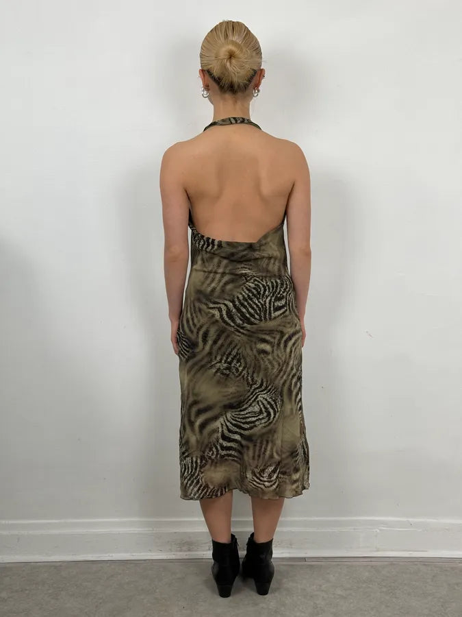 FW2001 Roberto Cavalli Faded Safari Zebra Dress JjUMabr 2