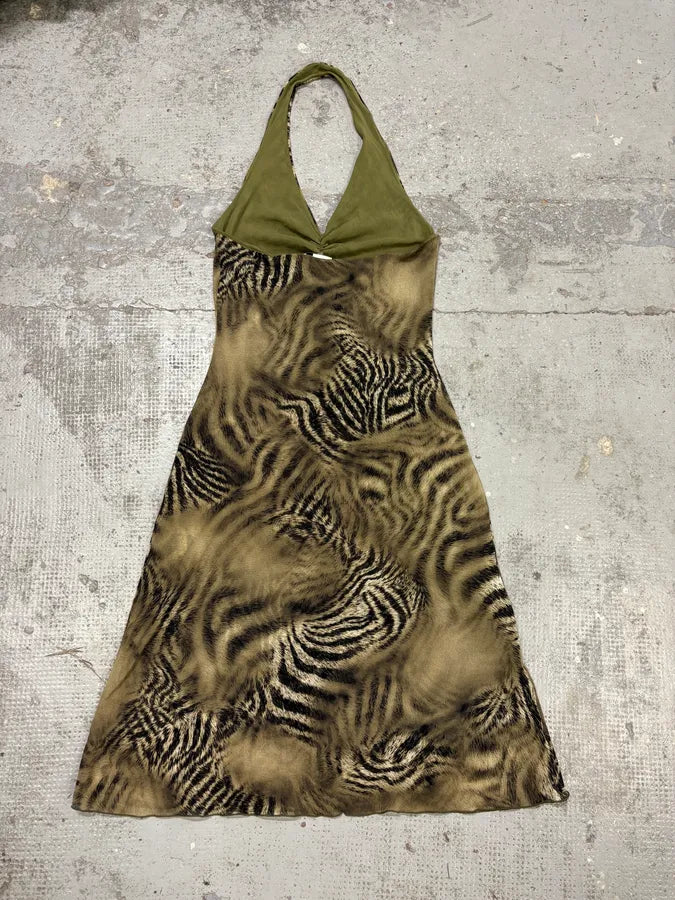 FW2001 Roberto Cavalli Faded Safari Zebra Dress JjUMabr 5