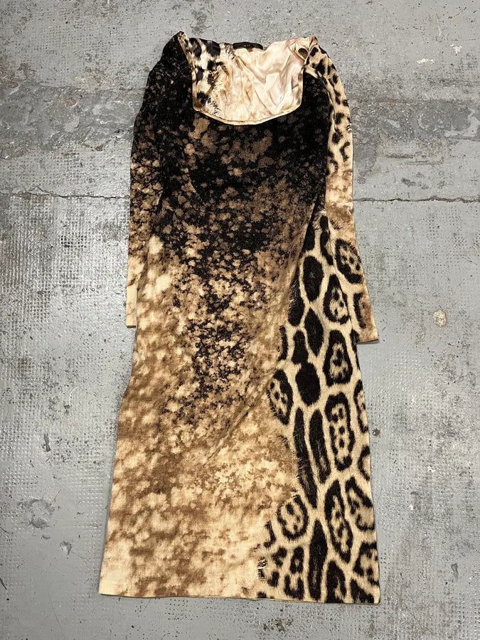 FW2001 Roberto Cavalli Gradient Leopard Dress AiudWiH 3