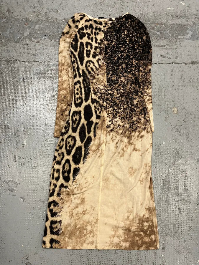 FW2001 Roberto Cavalli Gradient Leopard Dress AiudWiH 6