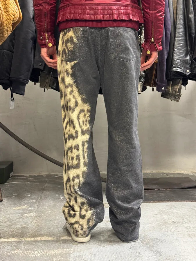 FW2001 Roberto Cavalli Leopard Black Gradient Pants egoBDOi 4