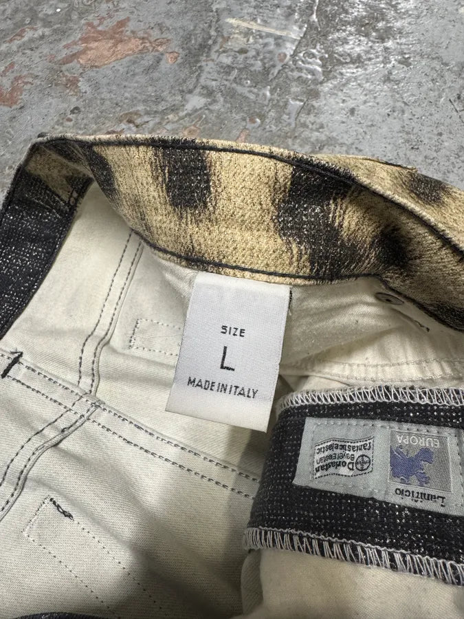 FW2001 Roberto Cavalli Leopard Black Gradient Pants egoBDOi 9