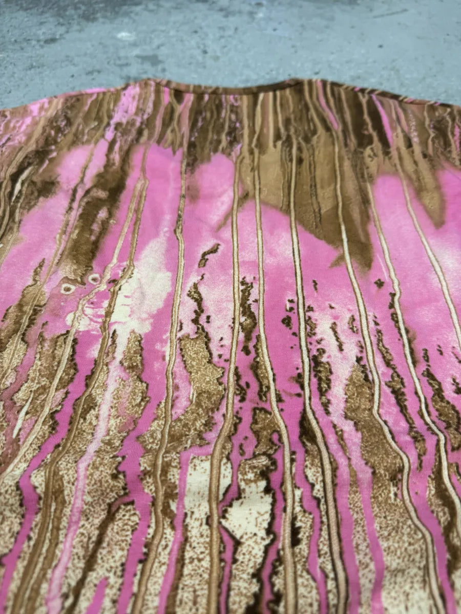 FW2001 Roberto Cavalli Pink Abstract Painted Tank Top lKXwYXp 4