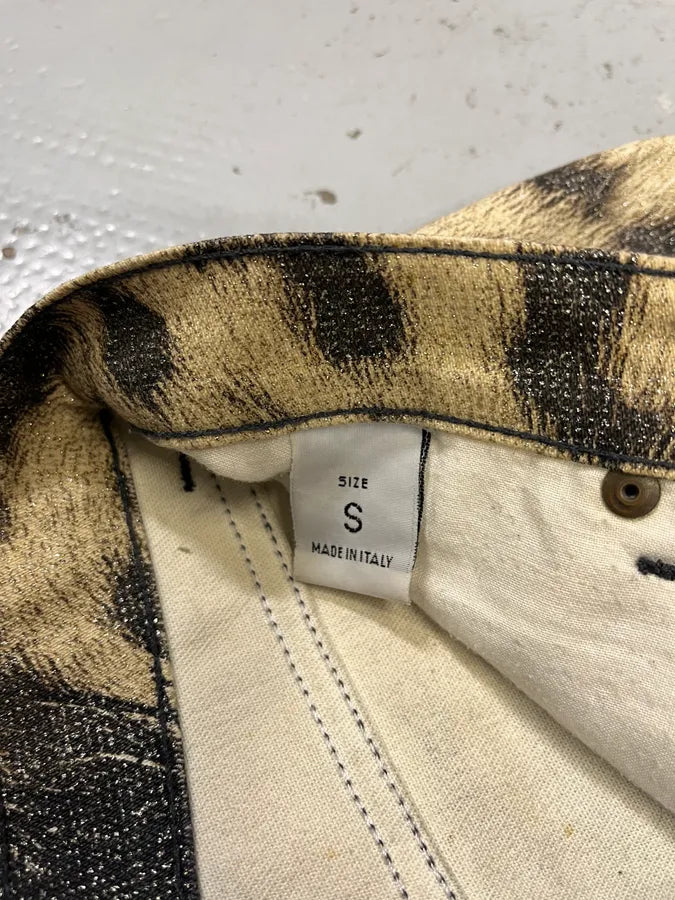 FW2001 Roberto Cavalli Shinny Faux Fur Leopard Pants TDdsVBc 10