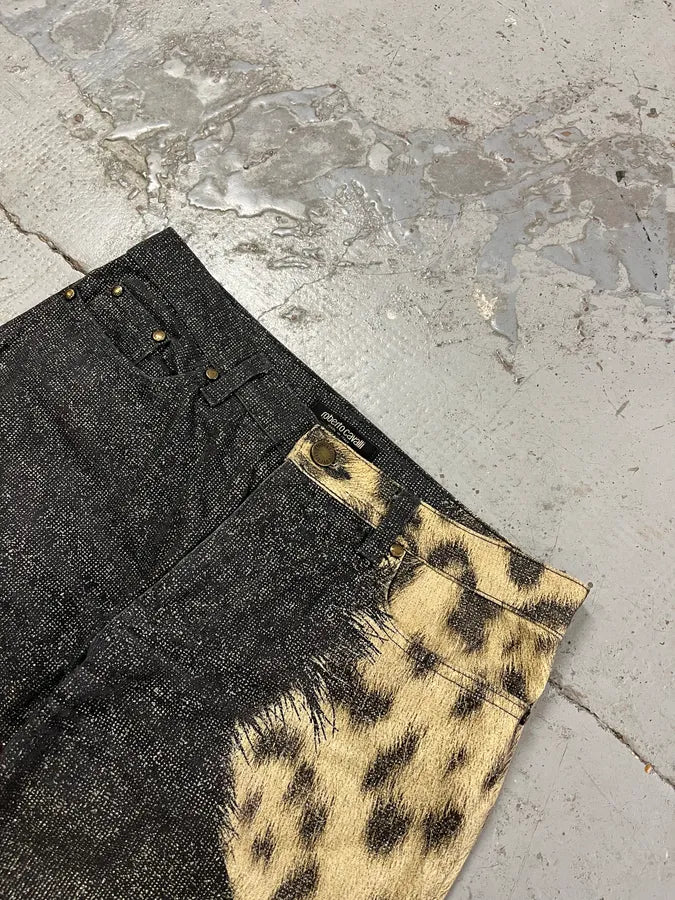 FW2001 Roberto Cavalli Shinny Faux Fur Leopard Pants TDdsVBc 5