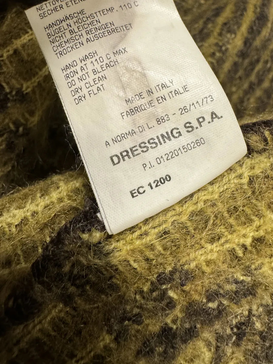 FW2002 Cavalli Safari Yellow Tiger Wool Mohair Cardigan karoCtB 7