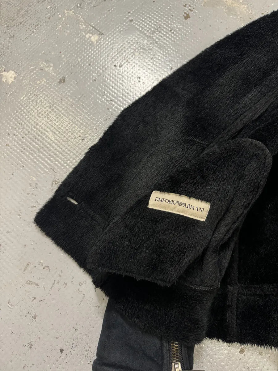 FW2002 Emporio Armani Navy Arm Zips Bomber Jacket OhftQkO 8