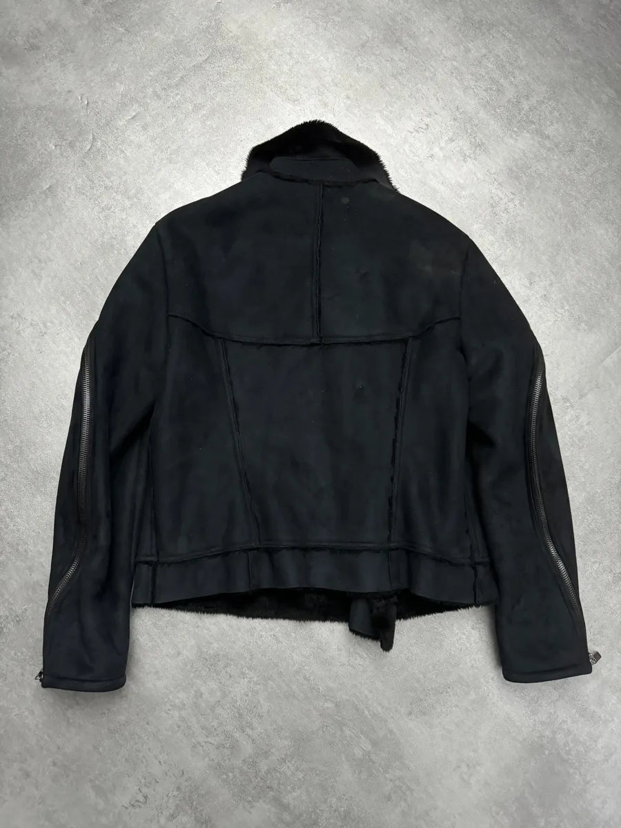 FW2002 Emporio Armani Tornado Arm Zips Asymmetrical Navy Jacket (L) ZYKvHkh 2