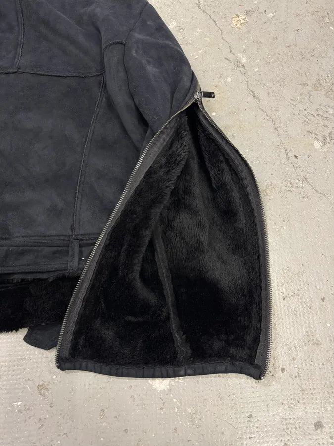 FW2002 Emporio Armani Tornado Arm Zips Asymmetrical Navy Jacket LiIpLWc 10