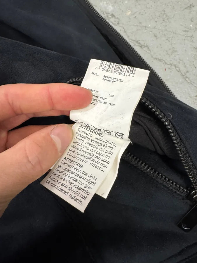 FW2002 Emporio Armani Tornado Arm Zips Asymmetrical Navy Jacket LiIpLWc 8