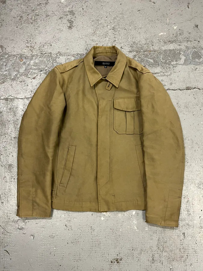2000s Gucci Beige Classy Buttoned Jacket by Tom Ford koVqxEK 2