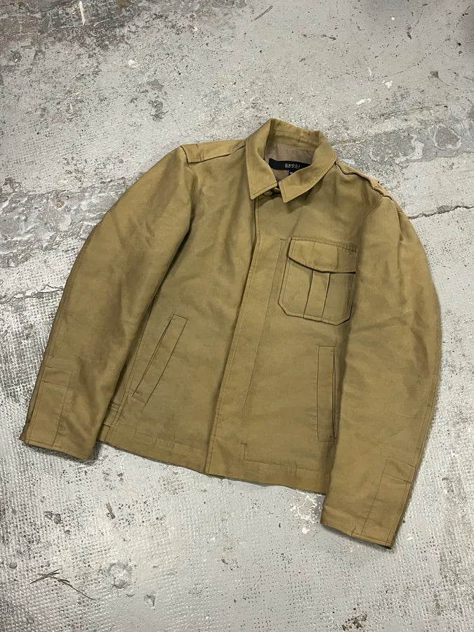 2000s Gucci Beige Classy Buttoned Jacket by Tom Ford koVqxEK 5