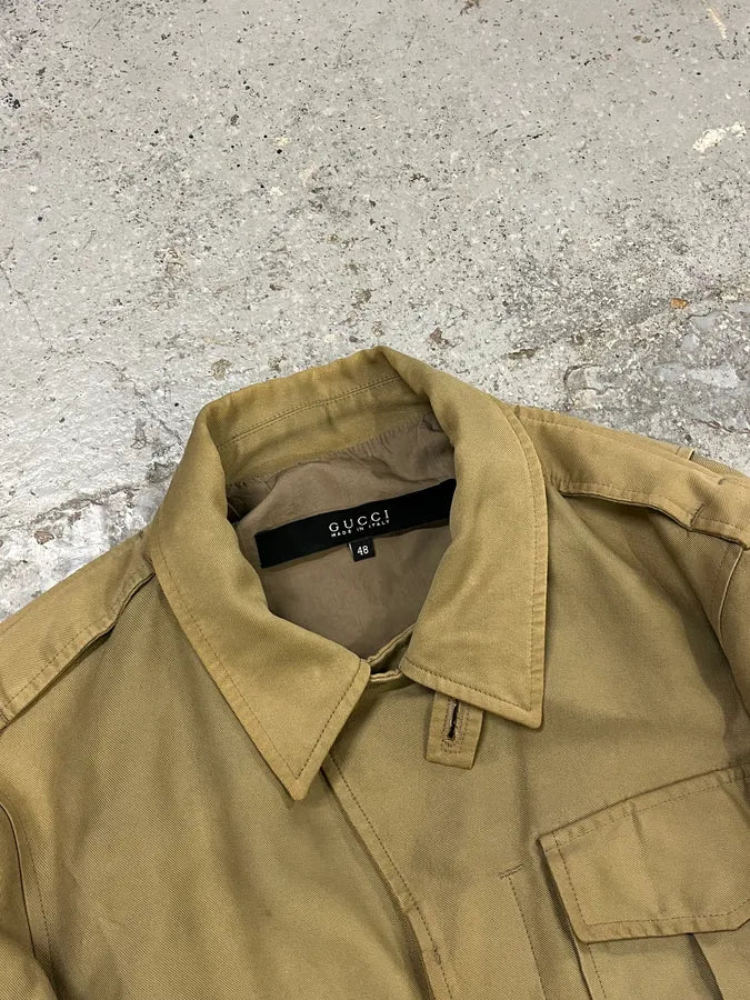 2000s Gucci Beige Classy Buttoned Jacket by Tom Ford koVqxEK 4