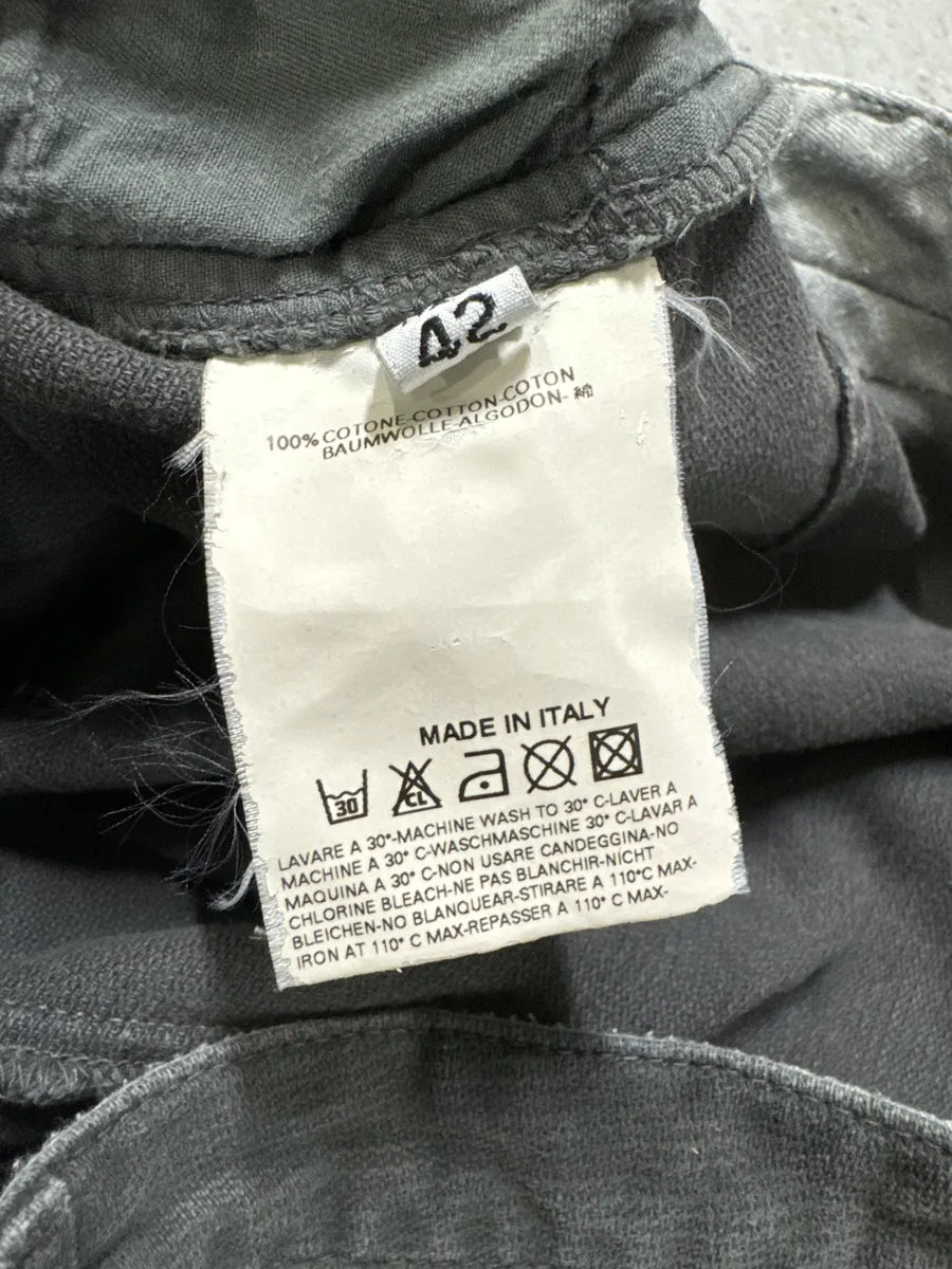 FW2002 Maison Martin Margiela High Cut Pleated Grey Pants lacRyuk 11