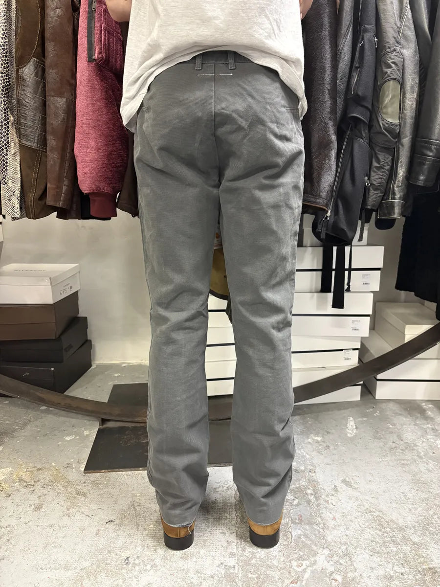 FW2002 Maison Martin Margiela High Cut Pleated Grey Pants lacRyuk 2