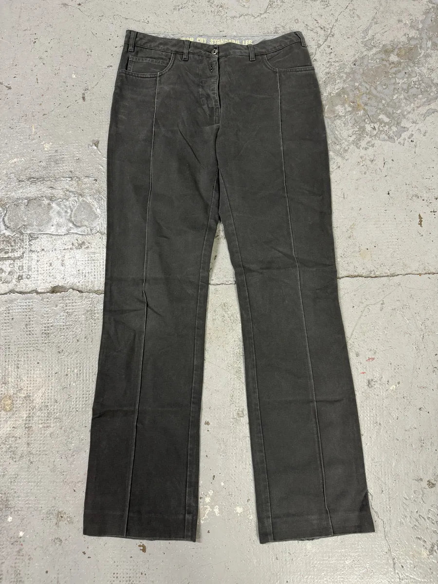 FW2002 Maison Martin Margiela High Cut Pleated Grey Pants lacRyuk 4