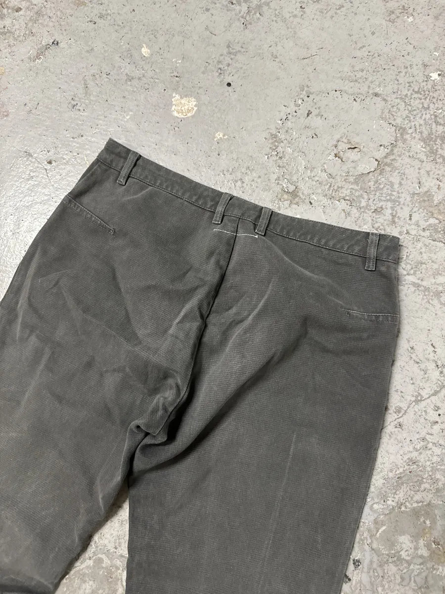 FW2002 Maison Martin Margiela High Cut Pleated Grey Pants lacRyuk 5