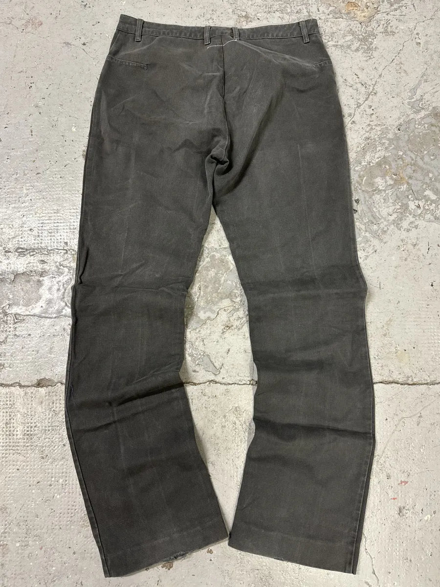 FW2002 Maison Martin Margiela High Cut Pleated Grey Pants lacRyuk 6