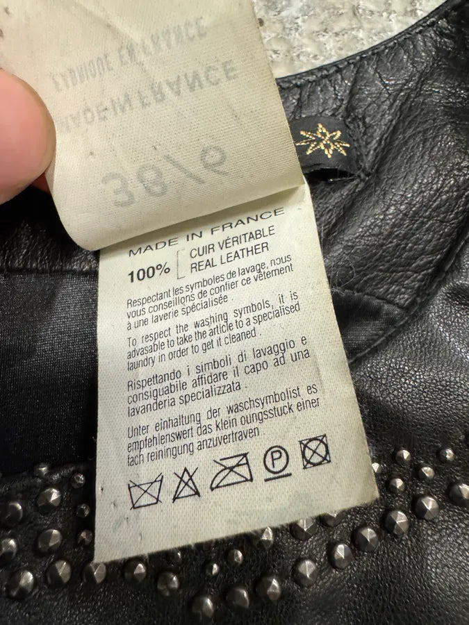 FW2002 Plein Sud Embellished Rock Leather Tank Top (S/M) 7