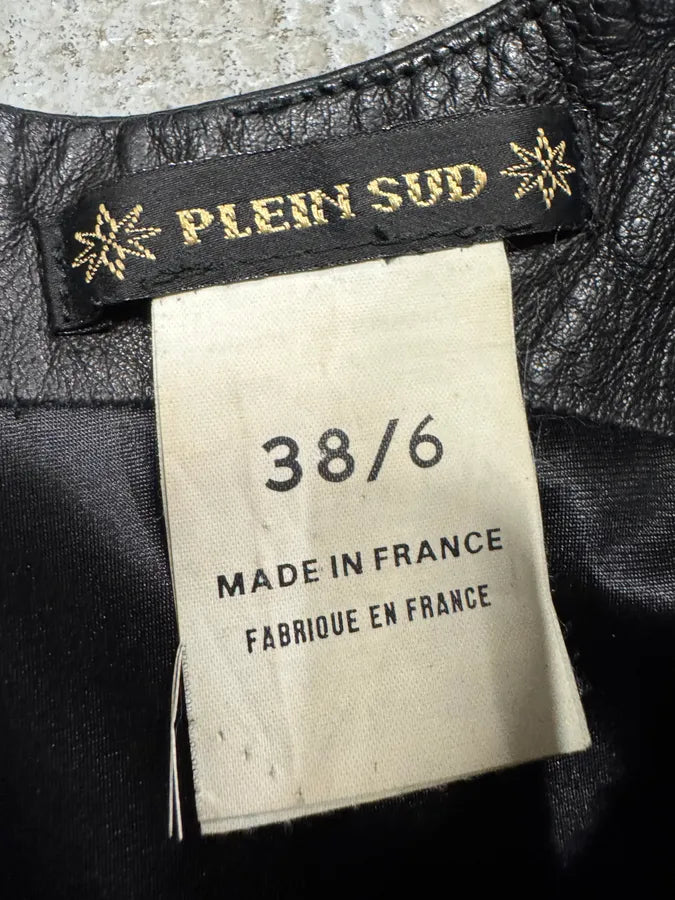 FW2002 Plein Sud Embellished Rock Leather Tank Top (S/M) 4