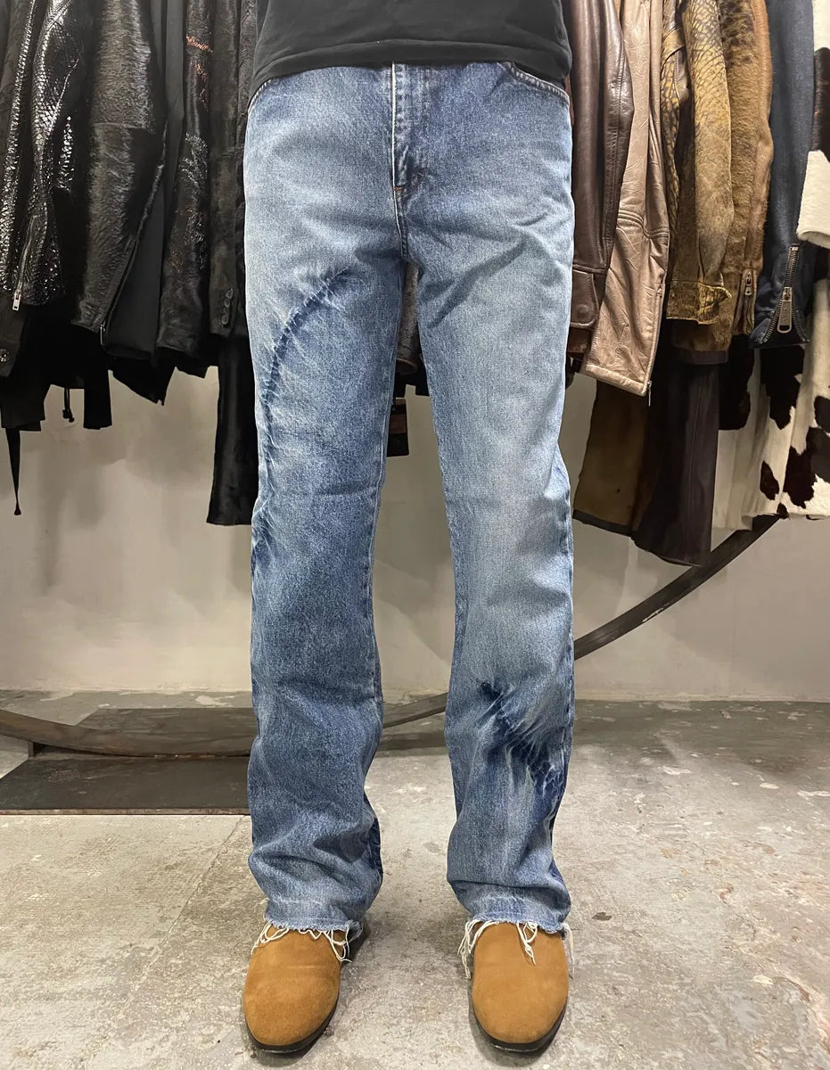 FW2002 Roberto Cavalli Blue Signature Scares Denim Jeans (S) CUnFipC 0