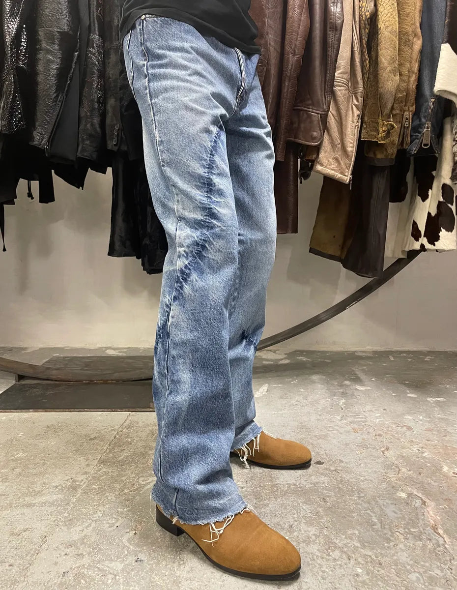 FW2002 Roberto Cavalli Blue Signature Scares Denim Jeans (S) CUnFipC 1