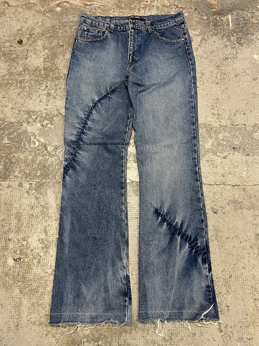 FW2002 Roberto Cavalli Blue Signature Scares Denim Jeans (S) CUnFipC 3