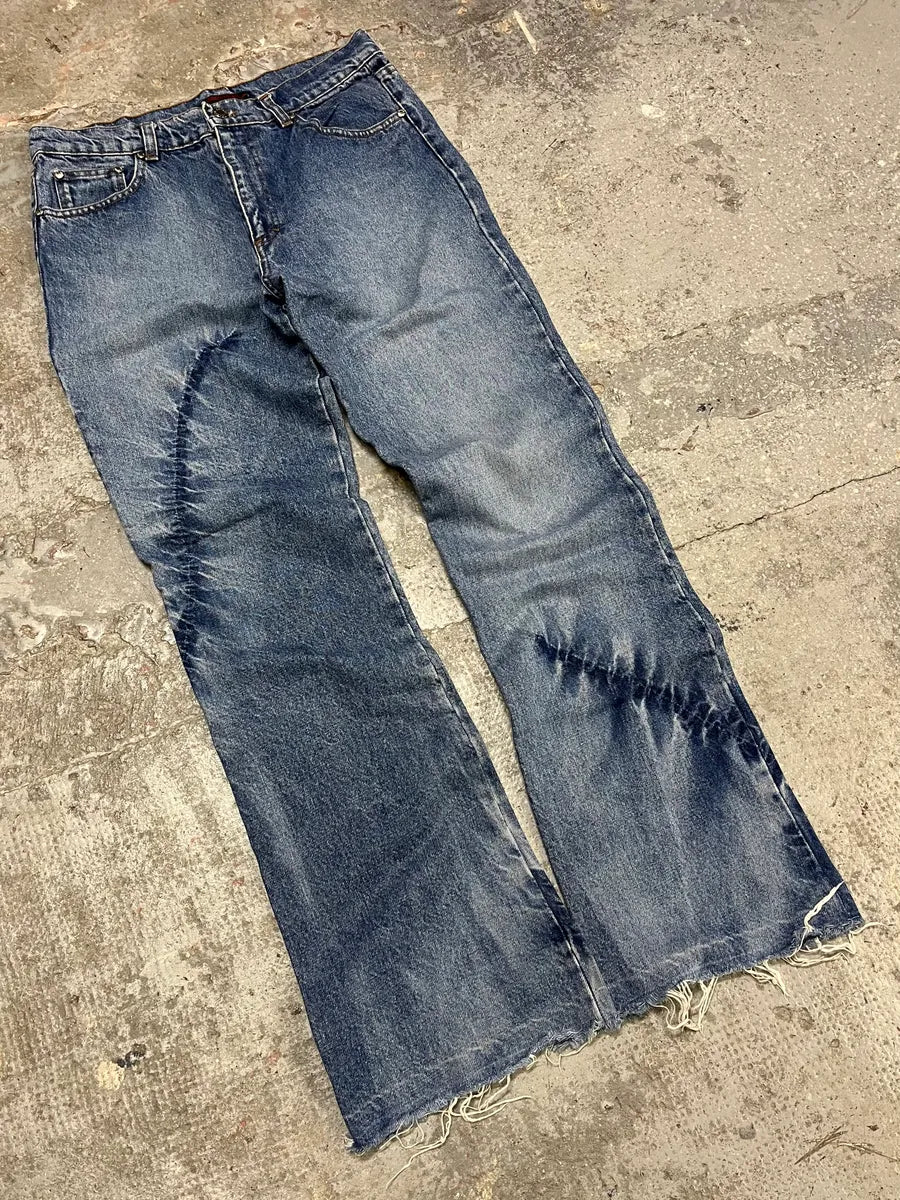 FW2002 Roberto Cavalli Blue Signature Scares Denim Jeans (S) CUnFipC 4