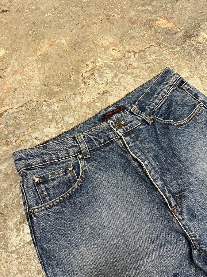 FW2002 Roberto Cavalli Blue Signature Scares Denim Jeans (S) CUnFipC 6