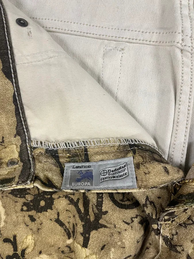 FW2002 Roberto Cavalli Flower Nature Forest Relaxed Pants (M) yFZpOdu 10