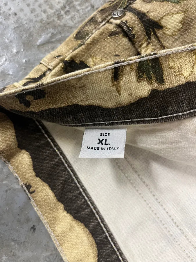 FW2002 Roberto Cavalli Flower Nature Forest Relaxed Pants (M) yFZpOdu 9