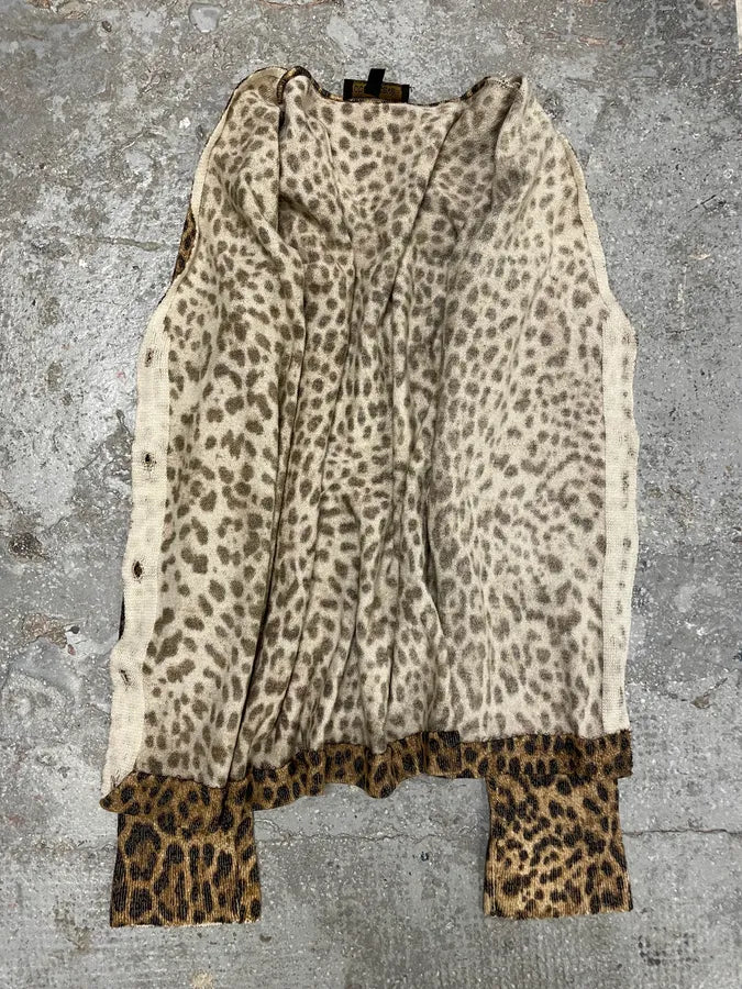 FW2002 Roberto Cavalli Leopard Effect Cardigan (S) xotRgTL 3