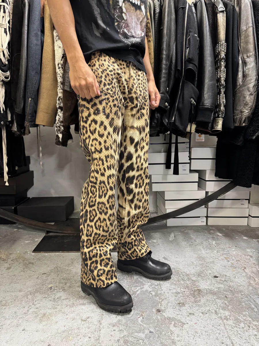 FW2002 Roberto Cavalli Leopard Print Savage Pants cPWBDxP 3
