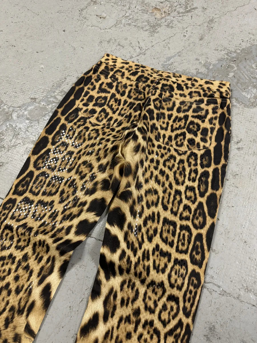 FW2002 Roberto Cavalli Leopard Print Savage Pants cPWBDxP 6