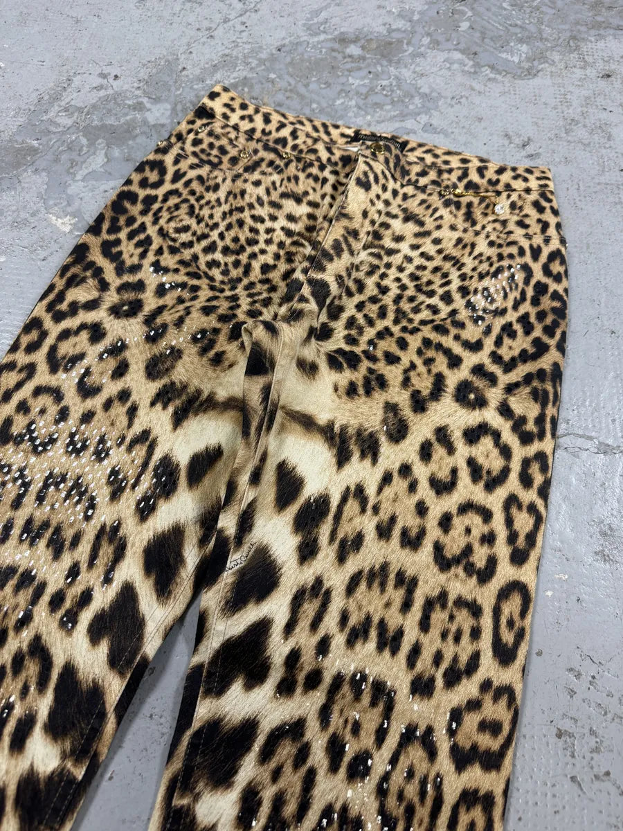 FW2002 Roberto Cavalli Leopard Print Savage Pants cPWBDxP 7