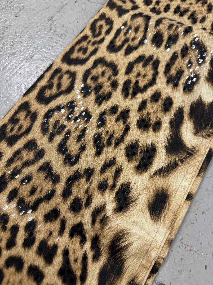FW2002 Roberto Cavalli Leopard Print Savage Pants cPWBDxP 8