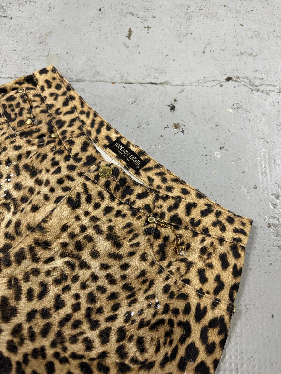 FW2002 Roberto Cavalli Leopard Print Savage Pants cPWBDxP 9