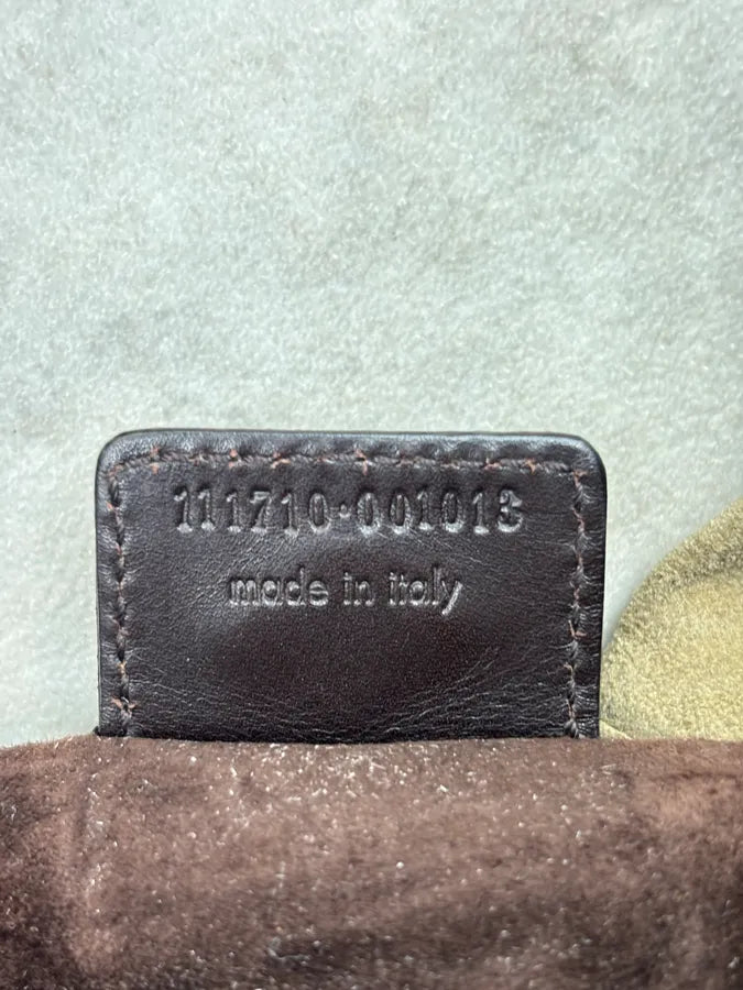FW2002 Yves Saint Laurent Beige Suede Bone Horn Shoulder Bag TxRgfeP 15