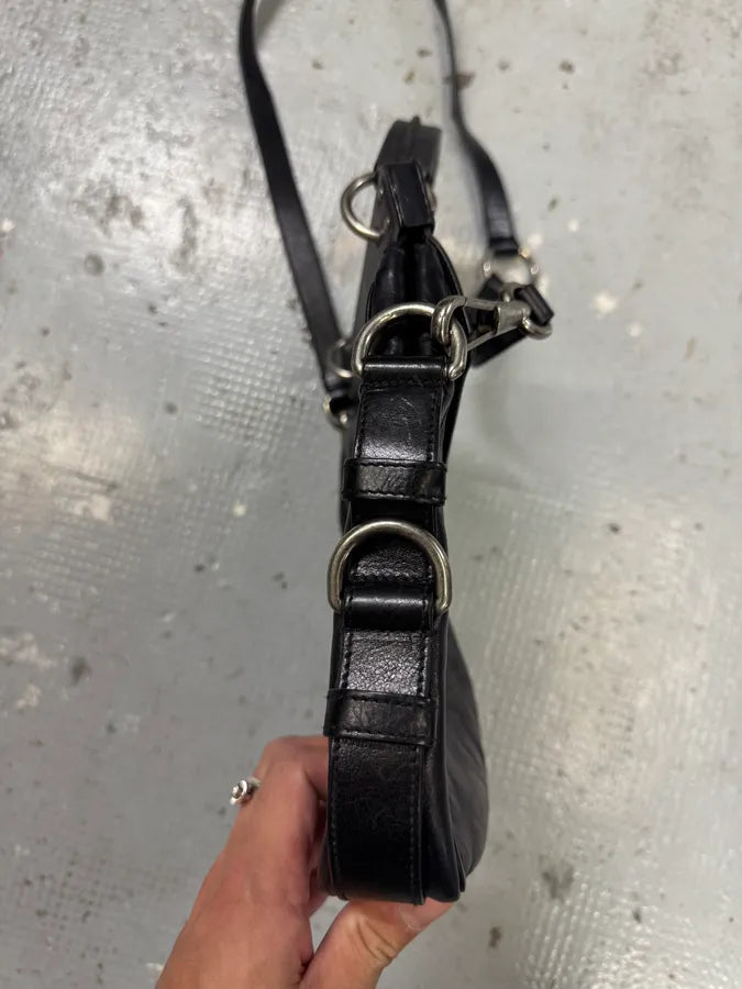 FW2002 Yves Saint Laurent Mombasa Black Leather Shoulder Bag by Tom Ford JYOUeAO 7