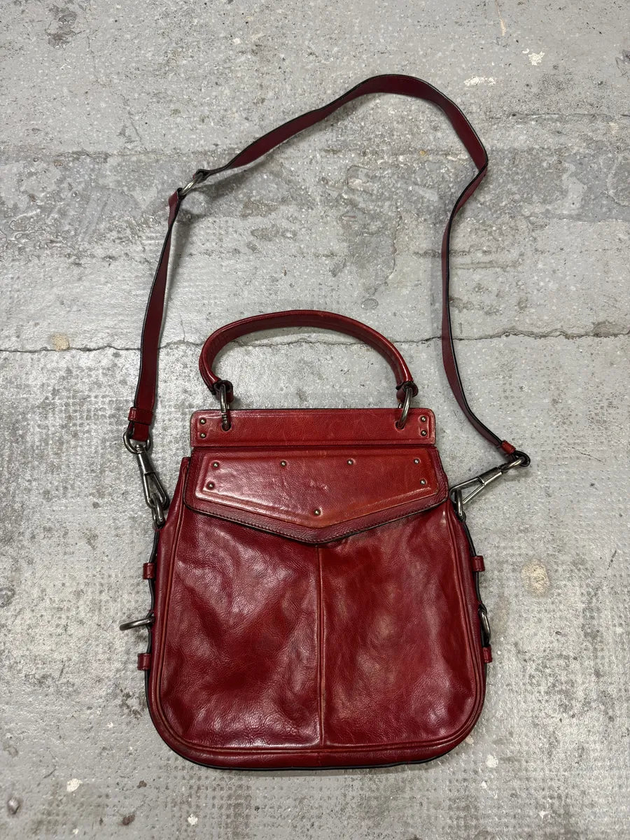 FW2002 Yves Saint Laurent Crossbody Red Leather Bag (OS) kysBRvl 0