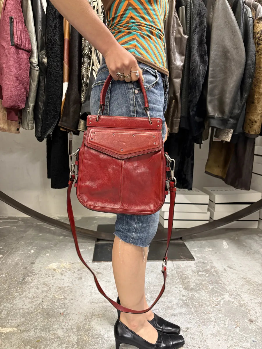 FW2002 Yves Saint Laurent Crossbody Red Leather Bag (OS) kysBRvl 1