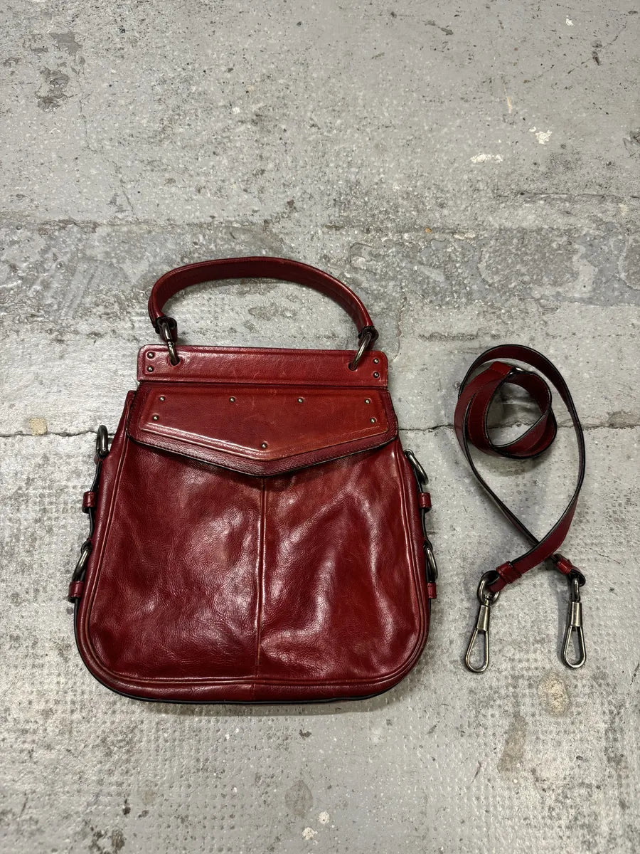 FW2002 Yves Saint Laurent Crossbody Red Leather Bag (OS) kysBRvl 10