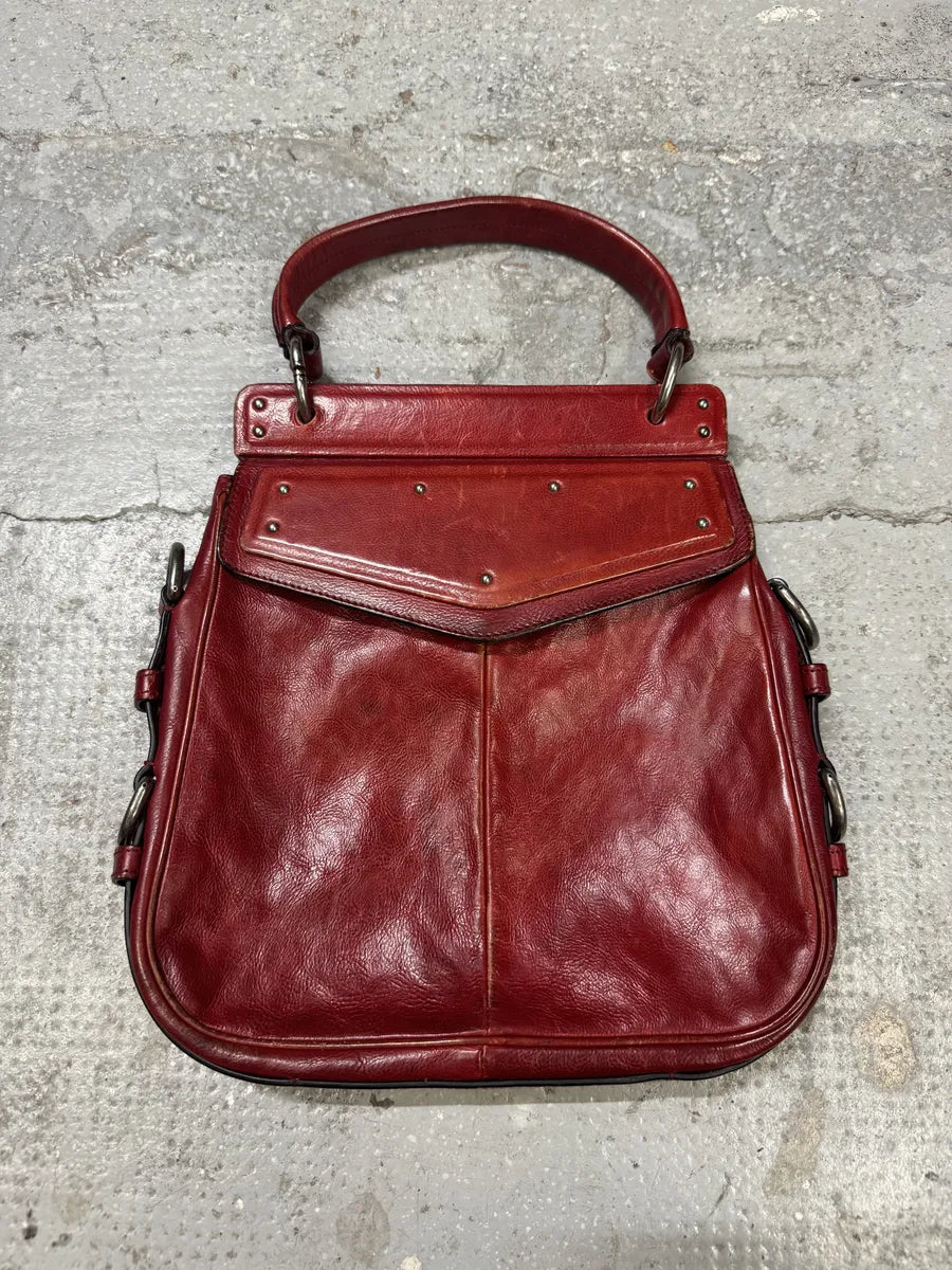 FW2002 Yves Saint Laurent Crossbody Red Leather Bag (OS) kysBRvl 2