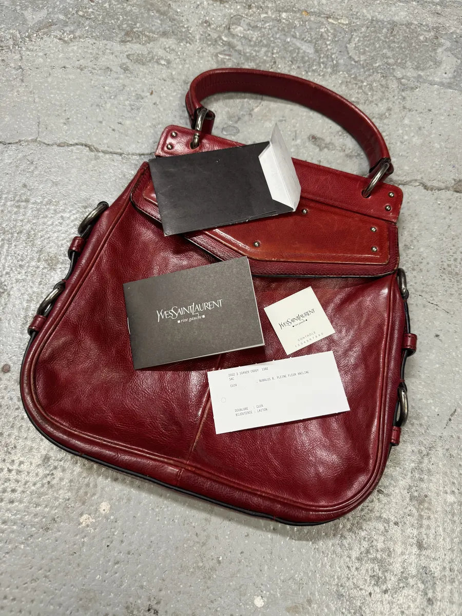 FW2002 Yves Saint Laurent Crossbody Red Leather Bag (OS) kysBRvl 5