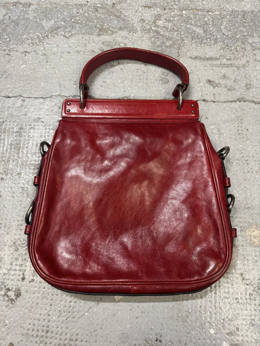 FW2002 Yves Saint Laurent Crossbody Red Leather Bag (OS) kysBRvl 6